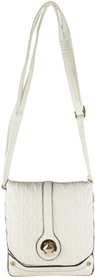 

Heels & Handles Women Casual White Leatherette Sling Bag