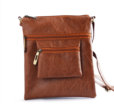 

Ochre Girls Casual Tan Leatherette Sling Bag