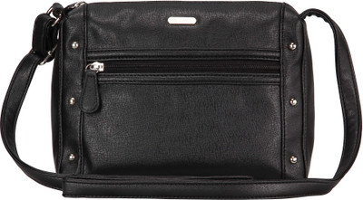 

Lavie Women Casual Black Leatherette Sling Bag