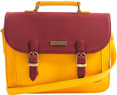 

Chumbak Women Casual Yellow PU Sling Bag