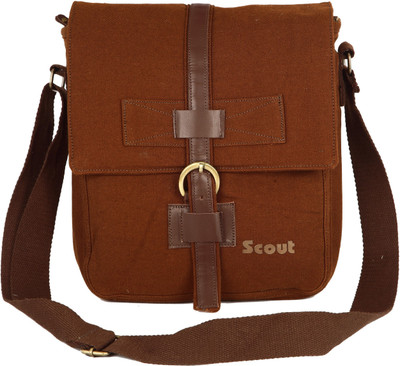 

Scout Men & Women Casual Brown Canvas Sling Bag