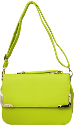 

Heels & Handles Women Formal Yellow Leatherette Sling Bag