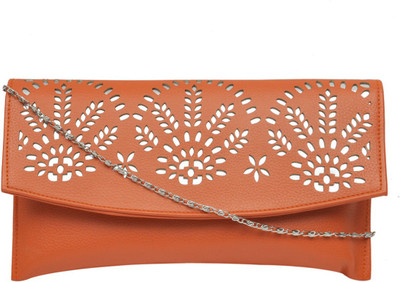 

Hawai Women Evening/Party Orange PU Sling Bag