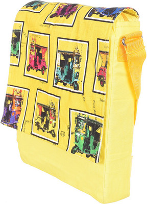 

Fatfatiya Women Casual Yellow Canvas Sling Bag