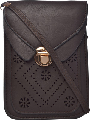 Exotique Women Casual Brown PU Sling Bag