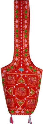 

Rajrang Women Casual Orange, Red Cotton Sling Bag