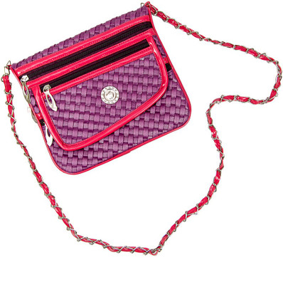 

Promobid Girls Evening/Party Purple Cotton Sling Bag