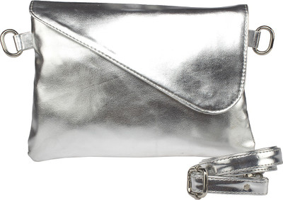 

Feliza Women Casual Silver Leatherette Sling Bag