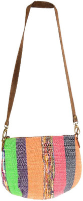 

Mankha Women Evening/Party Multicolor Canvas Sling Bag