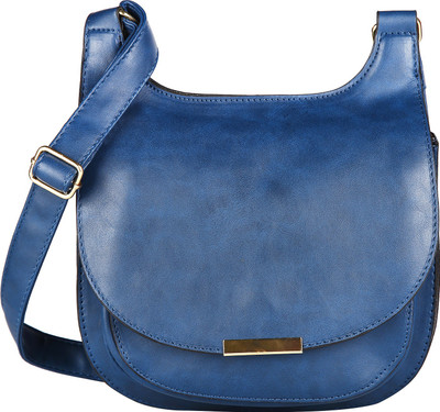 

Lino Perros Women Casual Blue Leatherette Sling Bag