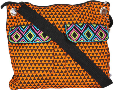

Pickpocket Women Casual Orange Cotton, Canvas Sling Bag