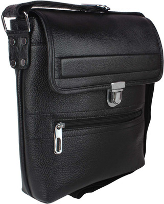 

Umda Men Formal Black Genuine Leather Sling Bag
