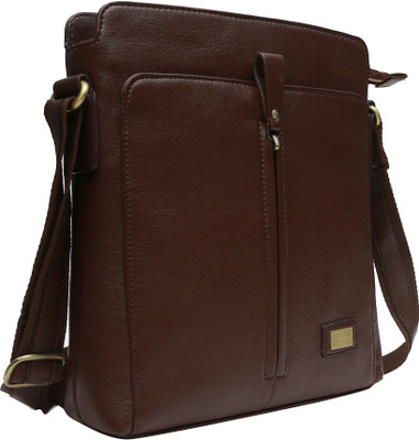 

Cuzdan Men Formal Brown Leatherette Messenger Bag