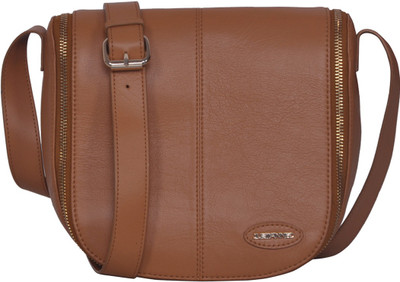 

Justanned Women Casual Tan Genuine Leather Sling Bag