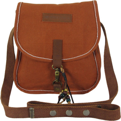 

The House of Tara Women Casual Brown Canvas Sling Bag