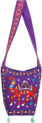 

Rajrang Women Casual Multicolor Cotton Sling Bag