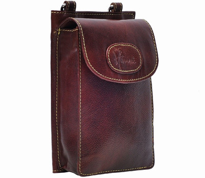 

Hawai Men & Women Casual Tan Genuine Leather Sling Bag