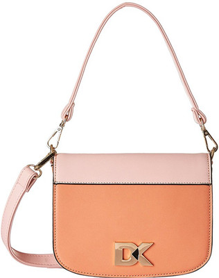 

Diana Korr Women Evening/Party Orange, Pink PU Sling Bag
