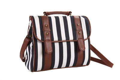 

Adbucks Women Casual White, Blue Cotton Shoulder Bag, Blue;white