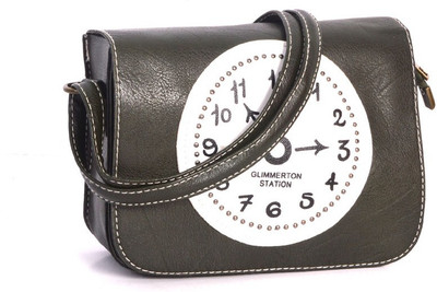 

Frosty Fashion Women Casual Green PU Sling Bag
