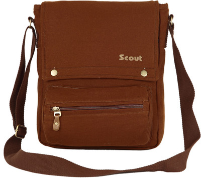 

Scout Men & Women Casual Brown Canvas Sling Bag