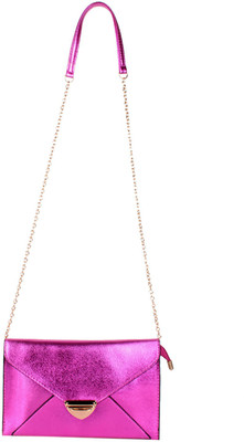 

Reedra Women Evening/Party Pink PU Sling Bag