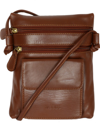 

Woodland Men & Women Casual Tan Genuine Leather Sling Bag