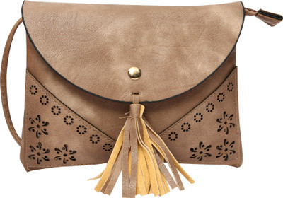 

Hawai Girls Evening/Party Khaki PU Sling Bag