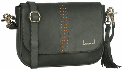 

Justanned Women Casual Grey Genuine Leather Sling Bag
