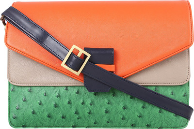 

Zaera Women Casual Orange PU Sling Bag