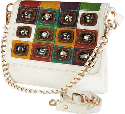 

Young & Forever Women Evening/Party White PU Sling Bag