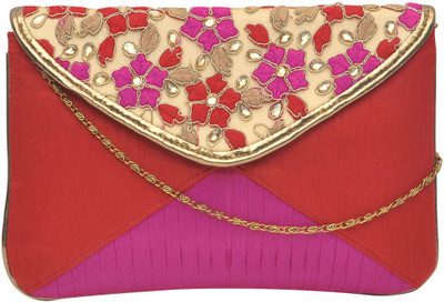 

Hawai Women Evening/Party Multicolor Brocade Sling Bag