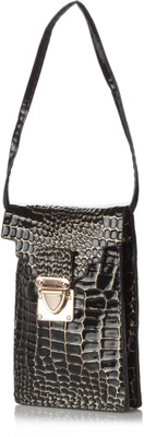 

Stylehoops Men & Women Casual Black PU Sling Bag