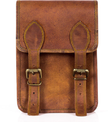 

Goatter Boys & Girls Tan Genuine Leather Sling Bag