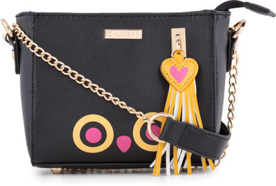 

Chumbak Women Casual Black PU Sling Bag