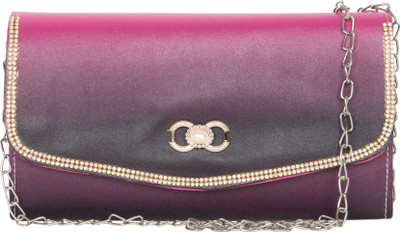 

MTE Girls Evening/Party Purple Leatherette Sling Bag