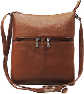 

Mex Women Casual Brown Leatherette Sling Bag