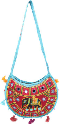 

Rastogi Handicrafts Women Casual Maroon Cotton Sling Bag