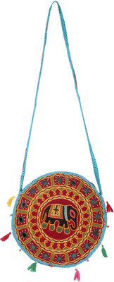 

Rajrang Women Casual Multicolor Cotton Sling Bag