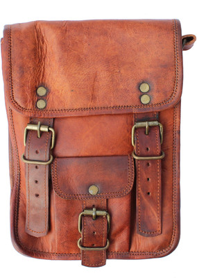 

Craftbazaar Boys Casual Brown Genuine Leather Sling Bag
