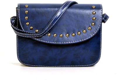 

Frosty Fashion Women Casual Blue PU Sling Bag