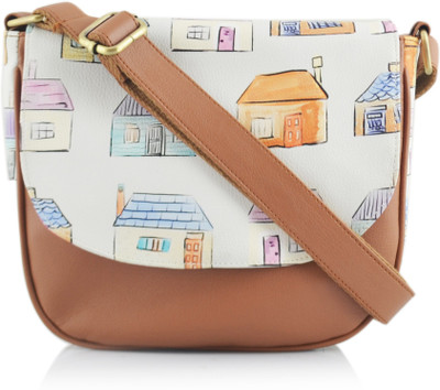 

Shaun Design Women Casual Brown Leatherette Sling Bag
