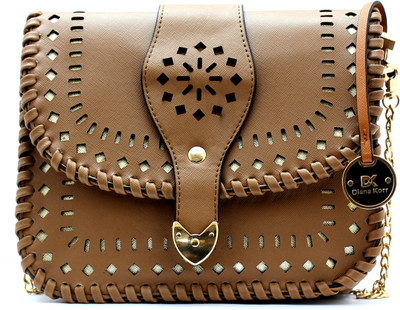 

Diana Korr Women Casual Brown PU Sling Bag