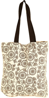 

Bag Factory Women Casual White Canvas Tote