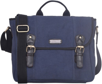 

Justanned Men Casual Blue Genuine Leather Sling Bag