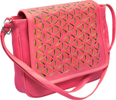 

tap fashion Girls Casual Pink PU Sling Bag