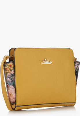

Addons Women Casual Yellow PU Sling Bag