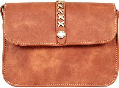 

Lino Perros Women Casual Brown Leatherette Sling Bag
