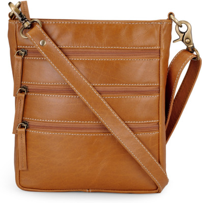 

The House of Tara Men & Women Casual Tan Genuine Leather Messenger Bag