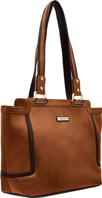 

JFL - Jewellery for Less Women Formal Brown Genuine Leather Shoulder Bag